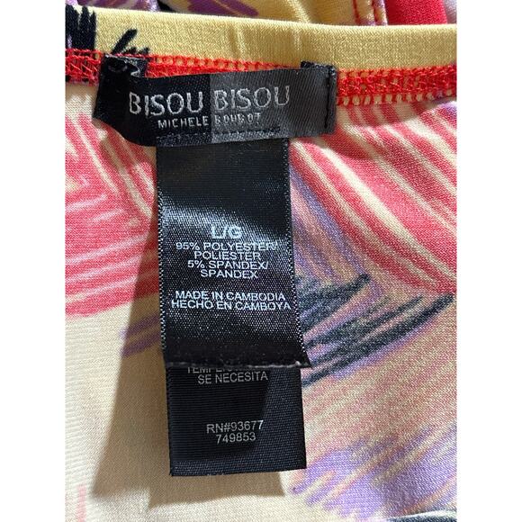 Bisou Bisou Women's Size Large Colorful Festive Beach Tropical Island Maxi Skirt - Picture 3 of 11